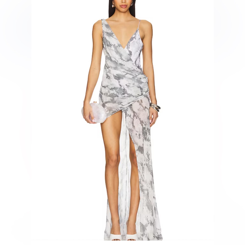 NBD Lena Dress in Cersei Snake Print size XL NEW Revolve $259